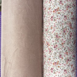 Velluto di cotone a coste Larghe, Rosa