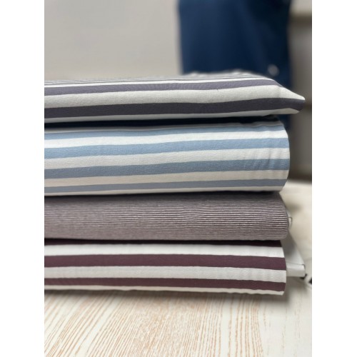 Tessuto Jersey Di Cotone A Righe Grigio E Nero – 1 Metro Pretagliato Per Abbigliamento Bambino E Fai Da Te