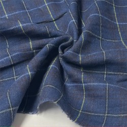 Flanella di cotone organico Bio, Blu, Tartan