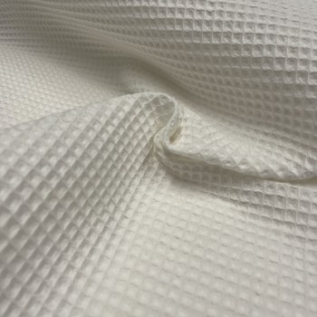 Spugna di cotone organico a nido d'ape, Uni Bianco Panna 2