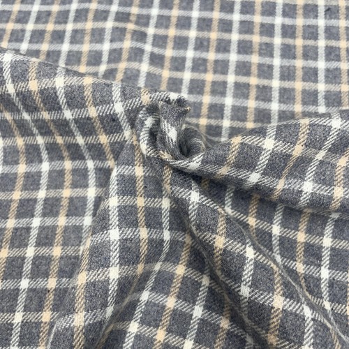 Flanella di cotone misto recycled, Blu Jeans...