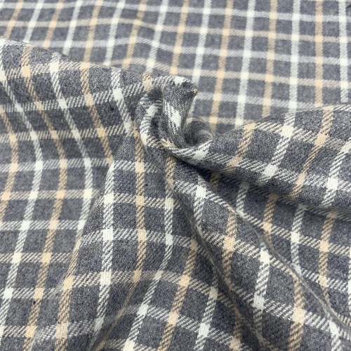 Flanella di cotone misto recycled, Blu Jeans...