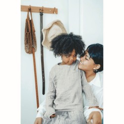 Mussola o Doppia Garza di Cotone, Ecru Melange