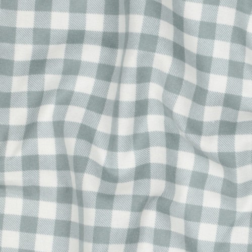 Flanella di cotone, Quadri Vichy, Verde Acqua