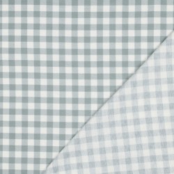 Flanella di cotone, Quadri Vichy, Verde Acqua