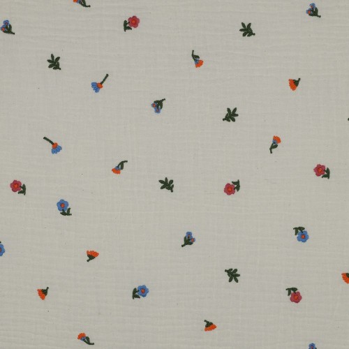 Mussola o Doppia Garza di Cotone, Beige Natural...