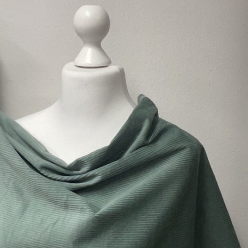Velluto di cotone a coste Larghe, Verde Muschio