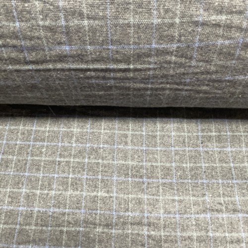 Cotone Bio Invernale, Grigio Scuro , Quadri...