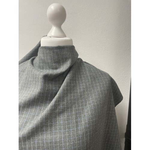 Cotone Bio Invernale, Grigio Scuro , Quadri...