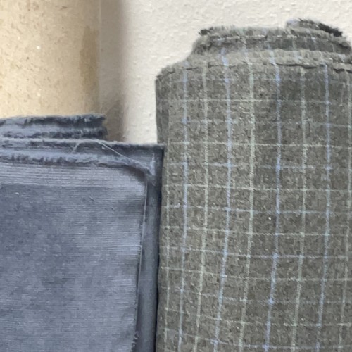 Cotone Bio Invernale, Grigio Scuro , Quadri...