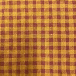 Cotone misto riciclato , Quadri , Melanzana - Bronzo