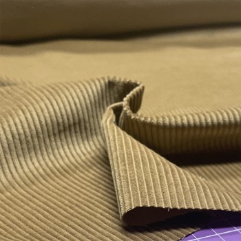 Velluto di cotone a coste Larghe, Marrone Oliva