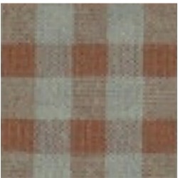Cotone misto riciclato , Quadri , Marrone- Verde Acqua