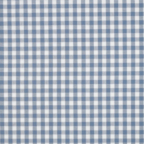 Cotone Popeline, Quadri, Blu