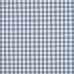 Cotone Popeline, Quadri, Blu