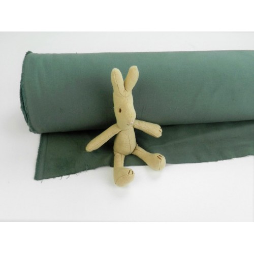Velluto di cotone a coste sottili, Elastico, Verde
