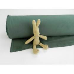Velluto di cotone a coste sottili, Elastico, Verde