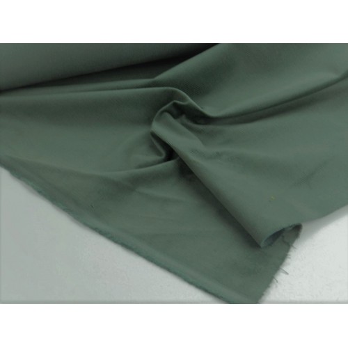 Velluto di cotone a coste sottili, Elastico, Verde