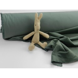 Velluto di cotone a coste sottili, Elastico, Verde
