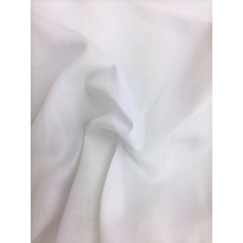 Popeline 50s, Cotone Bio, Bianco