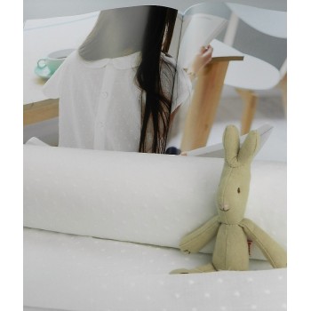 Plumeti Cotton Liso con  ricamo in rilevo, Bianco