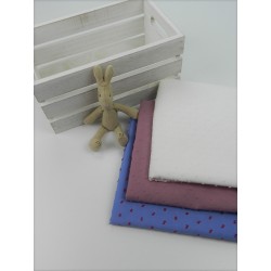Plumeti Cotton Liso con  ricamo in rilevo, Bianco