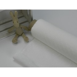 Plumeti Cotton Liso con  ricamo in rilevo, Bianco