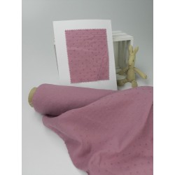 Plumeti Cotton Liso Color  ricamo in rilevo , lilla