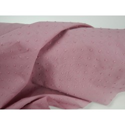 Plumeti Cotton Liso Color  ricamo in rilevo , lilla