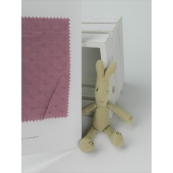 Plumeti Cotton Liso Color  ricamo in rilevo , lilla