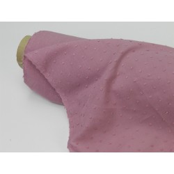 Plumeti Cotton Liso Color  ricamo in rilevo , lilla