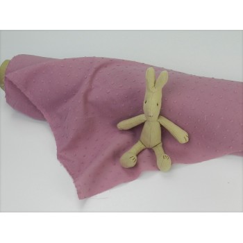 Plumeti Cotton Liso Color  ricamo in rilevo , lilla