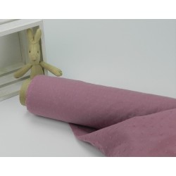 Plumeti Cotton Liso Color  ricamo in rilevo , lilla