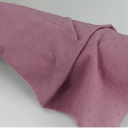 Plumeti Cotton Liso Color  ricamo in rilevo , lilla
