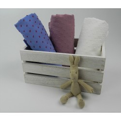 Plumeti Cotton Liso Color  ricamo in rilevo , lilla