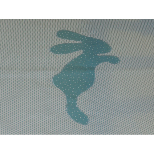 Pique Biologico,  Bianco, Triangolo Verde Acqua