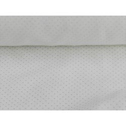 Lino Cotton,  Bianco con Pois Grigi