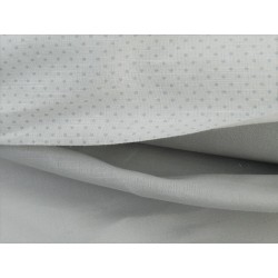 Lino Cotton,  Bianco con Pois Grigi