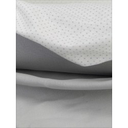 Lino Cotton,  Bianco con Pois Grigi