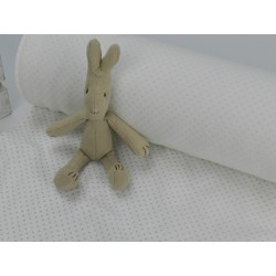 Lino Cotton,  Bianco con Pois Grigi