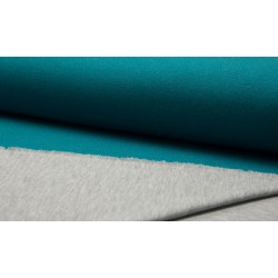 Jersey di Cotone , Double Face, Petrol-Grigio