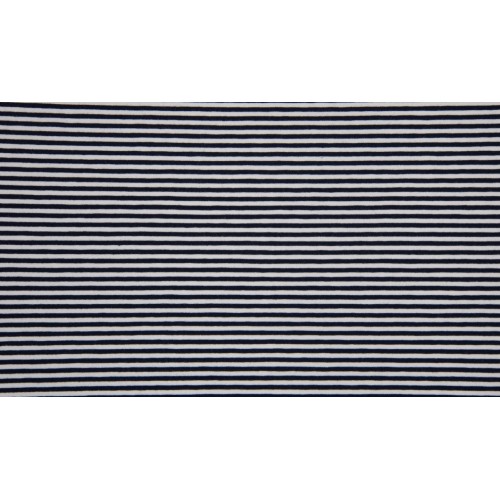 Jersey di Cotone con Righe sottili 3mm, Bianco...
