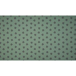 Jersey di Cotone, Topo ,Verde Melange