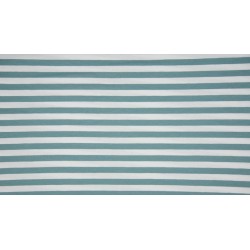Jersey di Cotone con Righe larghe 1cm, Bianco / Verde Melange