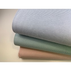 Jersey di Cotone-Righe sottilissime 1mm, Bianco/Salmone