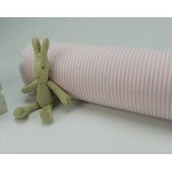 Cotone Vichy, Rosa, Righe Bianche