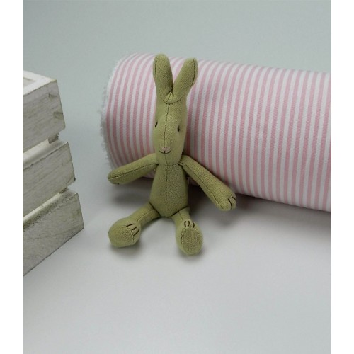 Cotone Vichy, Rosa, Righe Bianche