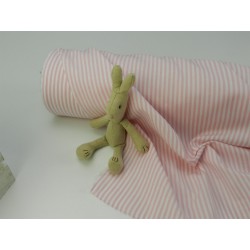 Cotone Vichy, Rosa, Righe Bianche