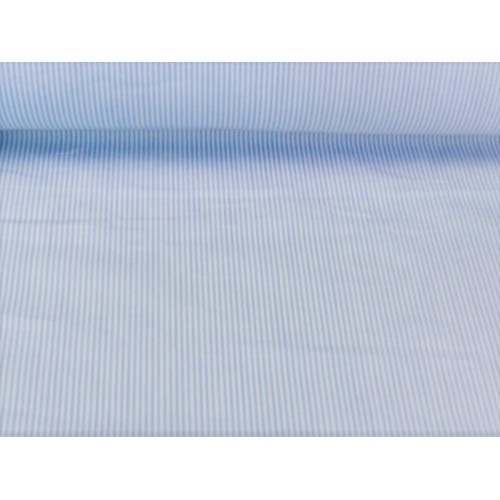 Cotone Vichy, Righe  Celeste/Bianco