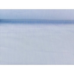 Cotone Vichy, Righe  Celeste/Bianco